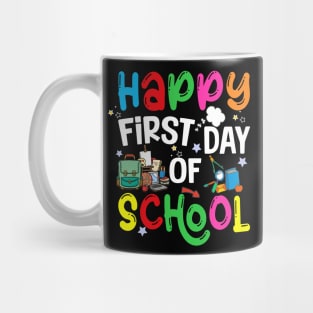 Back To School Happy First Day Of School Teacher Student Mug